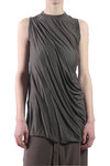 Asymmetric silk jersey top  - 