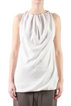 silk crepe sleeveless top  - 