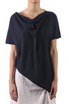 Cotton jersey front draped top  - 