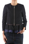 Satin detail and lace hem jacket  - 