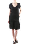 jersey and broderie anglaise dress  - 
