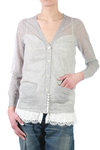 Knit cardigan with slip style lining  - 