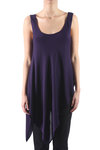 Pointed hem silk crepe tunic  - 