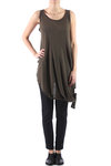 Asymmetric hem jersey tunic  - 