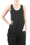 Two tone cotton jersey top  - 