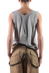 Flower design hand printed  jersey top - Y'S Yohji Yamamoto 