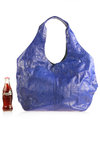 Treated leather hobo bag  - 