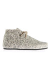 Printed broderie anglais lace-up shoes  - 