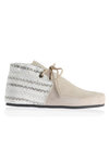 Open-work suede lace-up shoes  - 