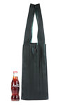 two tone wide pleated polyester shopping bag  - 
