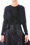 upright drawstrings cardigan  - 