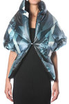down padded printed nylon stole  - 