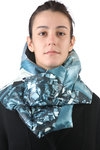 down padded printed nylon small stole  - 