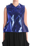 spangled open front top  - 