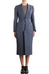 overcoat in wool herringbone stripe  - 