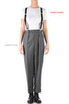 wool stripe trousers with suspenders  - 