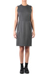 wool serge stripe sheath dress  - 