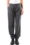relaxed fit trousers in stitched jersey  - 