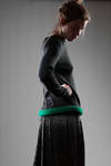 knit cashmere pullover with 3D hem  - 