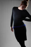 knit cashmere dress with 3D belt  - 