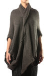 chunky knit wool cape  - 