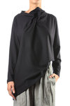 wide asymmetric t-shirt  - 