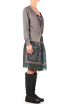 attached cardigan, top and skirt dress - SACAI 