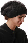 hand knit cashmere oversize beanie hat  - 