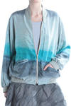 hand dye silk bomber jacket  - 