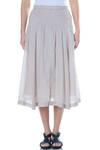 crinkled hips band panelled skirt  - 
