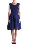 cauliflower crinkled effect bodice dress  - 