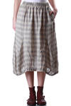 bar striped linen skirt  - 