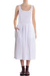 cotton poplin scoop neck dress  - 