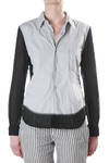 cotton poplin and georgette shirt  - 