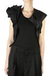 abstract gilet in origami-like crushed layers  - 