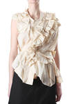 abstract shirt in origami-like crushed layers  - 