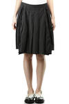 box pleat insets with fringed edges pleated skirt  - 