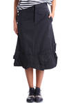 folded hem band A line skirt  - 