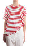 cloud shape striped t-shirt  - 
