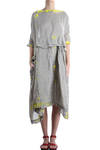 hand painted linen dress  - 