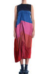 ‘sunrise’ colours bands woven dress  - 