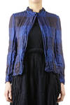 riding style jacket in large check linen  - 