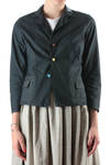 cropped fitted jacket in cotton gabardine  - 