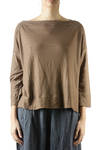 linen jersey sailor style wide shirt  - 