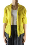 knitted linen cropped wrap cardigan  - 