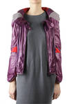 short jacket in bi-colour glossy ripstop  - 