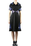 mesh curved inserts pattern dress  - 