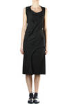 asymmetric curved overlay details dress  - 