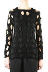 open-work pattern sweater  - 