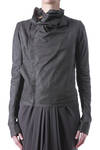 soft lamb leather short biker jacket  - 